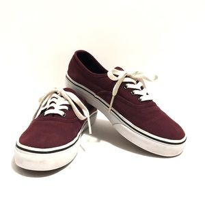 Vans burgundy kids shoe